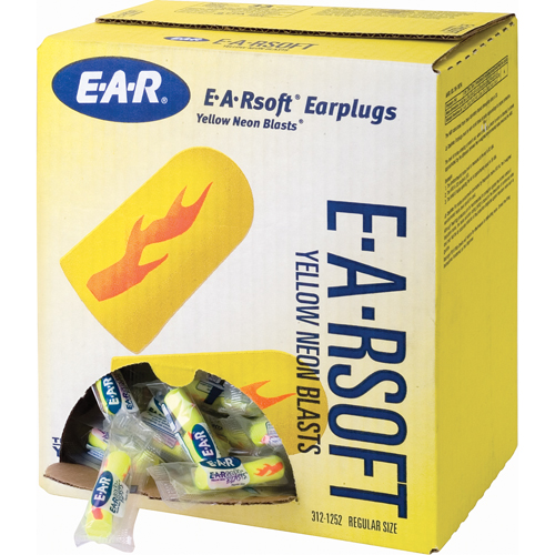 E-A-Rsoft Yellow Neon Blasts Earplugs, Bulk - Polybag TGS INDUSTRIEL