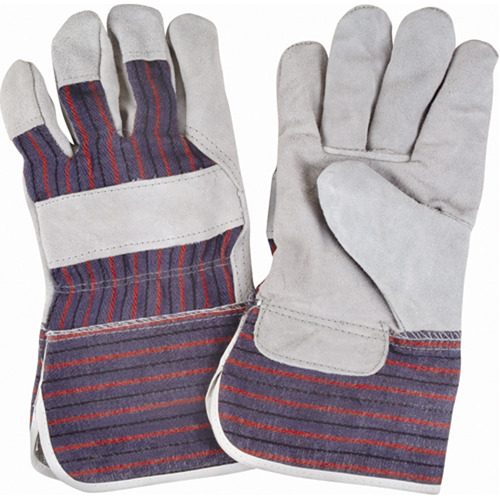 Gants d'ajusteur rugueux, Grand, Paume en Cuir de vache refendu, Doublure en Coton TGS INDUSTRIEL