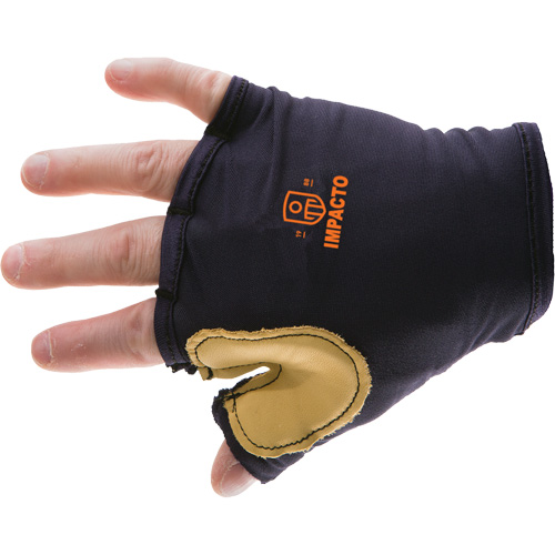 Anti-Impact Tool Grip Fingerless Left-Hand Glove, Size X-Small, Grain Leather Palm TGS INDUSTRIEL