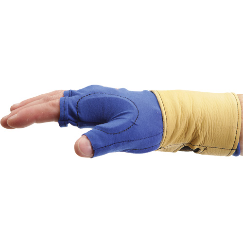 Fingerless Glove Liner with Wrist Restrainer, Size X-Small, Poly-Cotton Palm TGS INDUSTRIEL