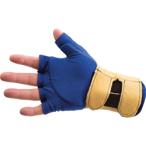 Fingerless Glove Liner with Wrist Restrainer, Size X-Small, Poly-Cotton Palm TGS INDUSTRIEL