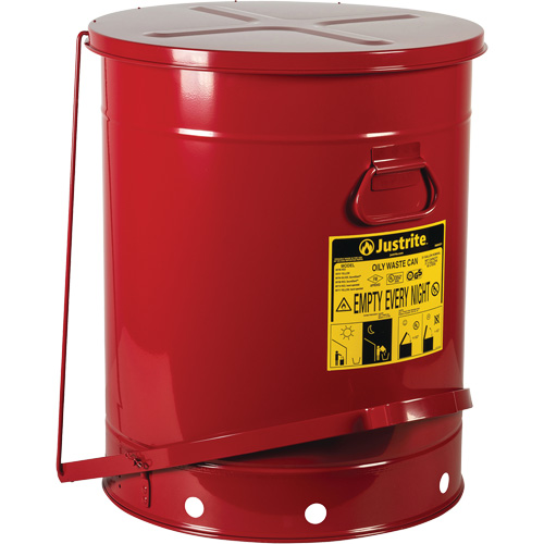Contenants pour d&eacute;chets huileux, Homologu&eacute; FM/List&eacute; UL, 21 gal. US, Rouge TGS INDUSTRIEL