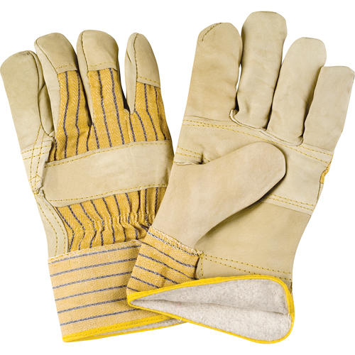 Gants d'ajusteur doubl&eacute;s pour l'hiver &agrave; paume renforc&eacute;e, 2T-Grand, Paume en Cuir fleur de vache, Doublure en Molleton de coton TGS INDUSTRIEL