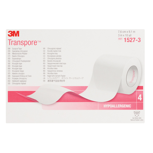 3M Transpore Surgical Tape, Class 1, 30' L x 3" W TGS INDUSTRIEL