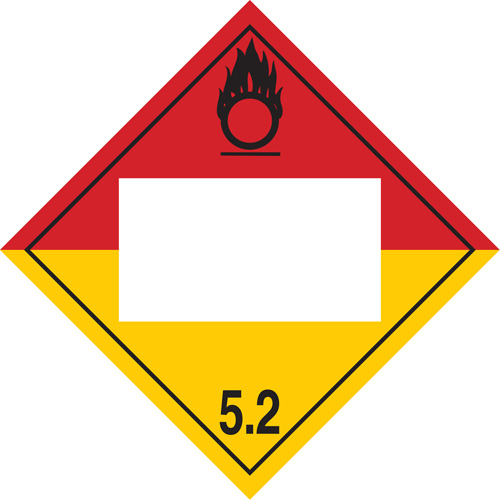Plaque-&eacute;tiquette TMD peroxyde organique, Plastique TGS INDUSTRIEL