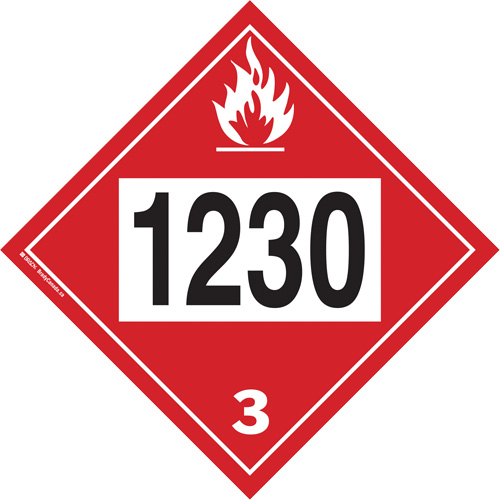 Plaque-&eacute;tiquette TMD 1230 pour m&eacute;thanol, Plastique TGS INDUSTRIEL