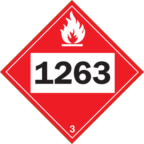 Plaque-&eacute;tiquette TMD 1263 pour liquide inflammable peinture, Plastique TGS INDUSTRIEL