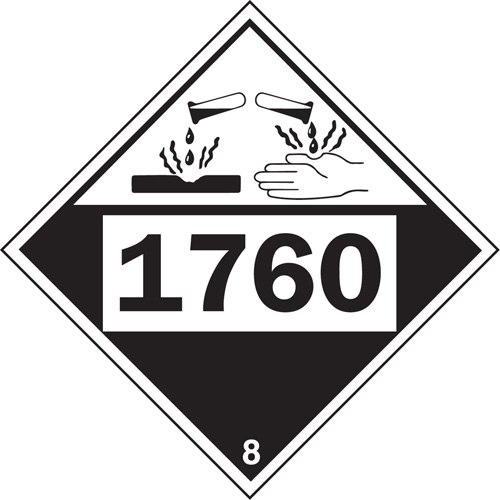 Plaque-&eacute;tiquette TMD 1760 pour mat&eacute;riaux corrosifs phosphate d'aluminium, Plastique TGS INDUSTRIEL