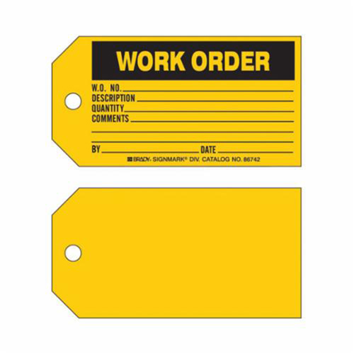 &eacute;tiquette Work Order, Papier, 5-3/4" la x 3" h, Anglais TGS INDUSTRIEL
