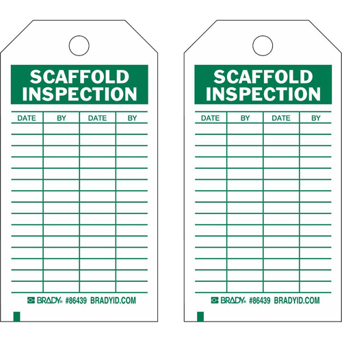 &eacute;tiquettes de rapport d'inspection, Polyester, 4" la x 7" h, Anglais TGS INDUSTRIEL