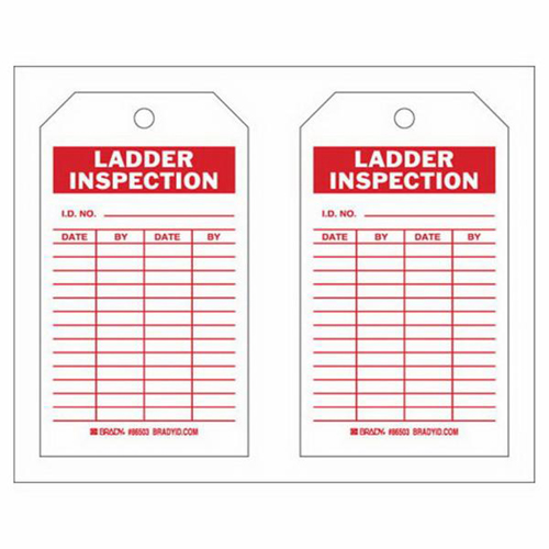 &eacute;tiquettes de rapport d'inspection, Polyester, 4" la x 7" h, Anglais TGS INDUSTRIEL