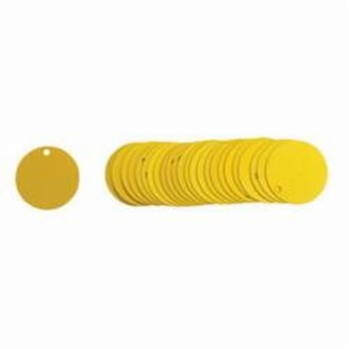&eacute;tiquettes rondes vierges pour vannes, Aluminium, 1,5" dia. TGS INDUSTRIEL