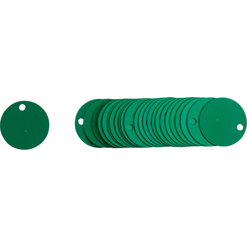 Blank Round Valve Tags, Aluminum, 2" dia TGS INDUSTRIEL