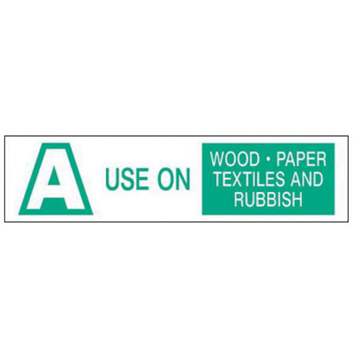 "A Use on Wood Paper Textiles and Rubbish" Labels, 6" L x 1-1/2" W, Green on White TGS INDUSTRIEL