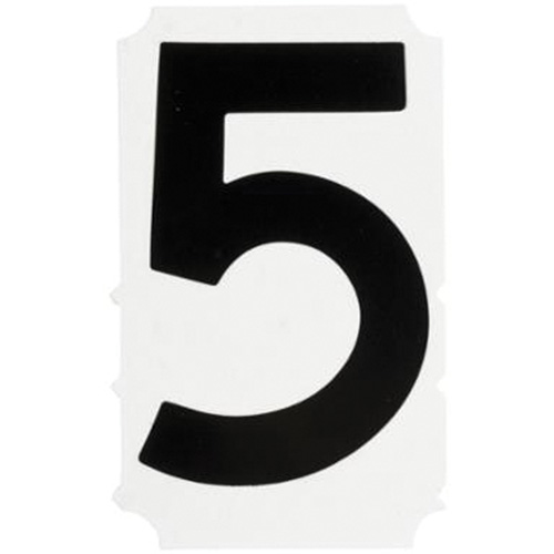 Quick-Align&reg; Individual Gothic Number and Letter Labels, 5, 4" H, Black TGS INDUSTRIEL