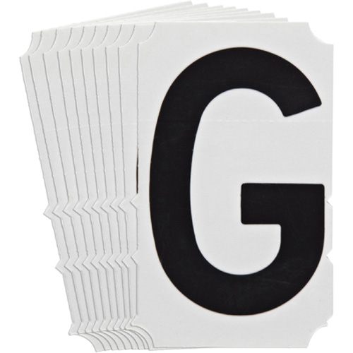 &eacute;tiquettes de lettres et chiffres gothiques individuels Quick-Align, G, 4" h, Noir TGS INDUSTRIEL