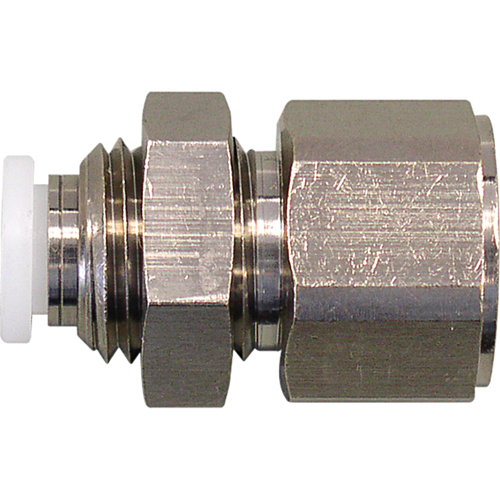 Topfit Female Threaded Bulkhead Connector Fitter, 1/4" Dia, Polymer TGS INDUSTRIEL