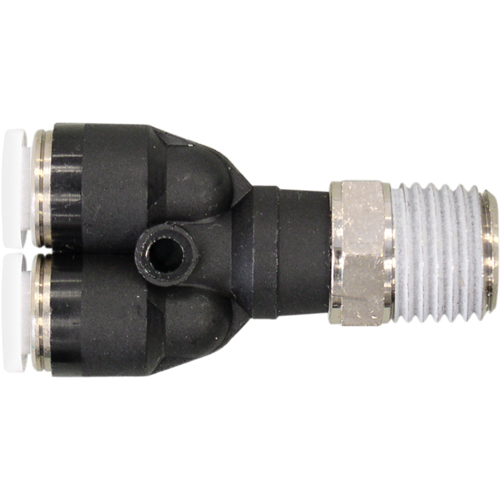 Topfit Male Threaded Y-Connector Fitting, 3/8" Dia, Polymer TGS INDUSTRIEL