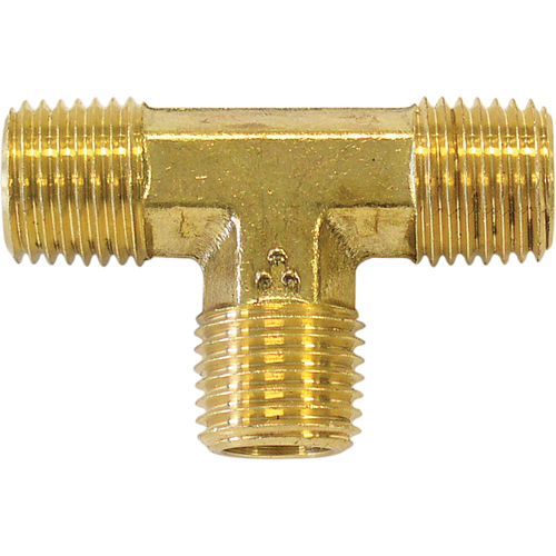 Male Pipe Tee, Brass, 1/2" TGS INDUSTRIEL