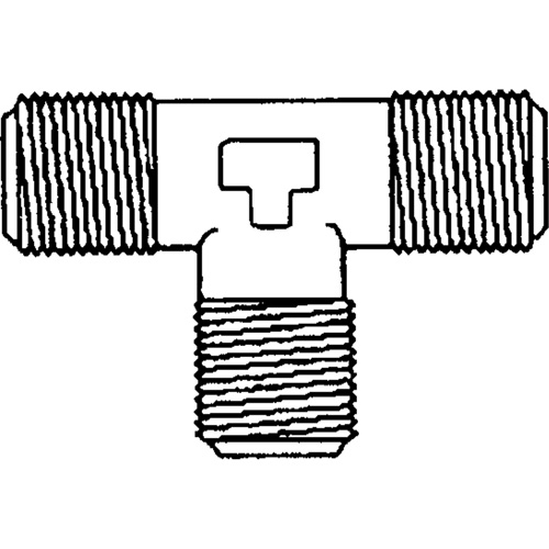Male Pipe Tee, Brass, 1/8" TGS INDUSTRIEL