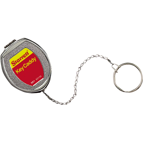 Porte-cl&eacute;s autor&eacute;tractable Key Caddy, Acier inoxydable, C&acirc;ble 21", Fixation Agrafe de ceinture TGS INDUSTRIEL