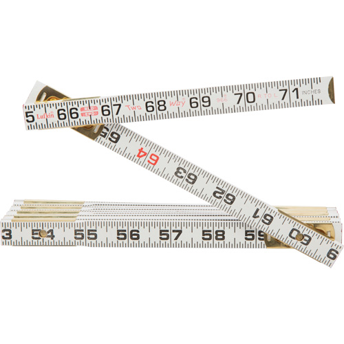 Red End&reg; Two Way&reg; Rule, 6' L, Wood, 1/16" Graduations TGS INDUSTRIEL