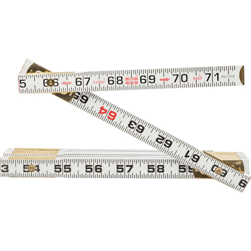 Red End&reg; Flat Reading Rule, 6' L, Wood TGS INDUSTRIEL