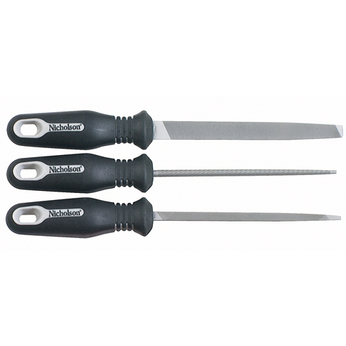 Jeu de limes ergonomiques, 3 pi&egrave;ces TGS INDUSTRIEL