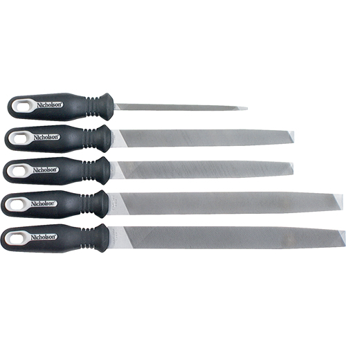 Jeux de 5 limes ergonomiques, 5 pi&egrave;ces TGS INDUSTRIEL