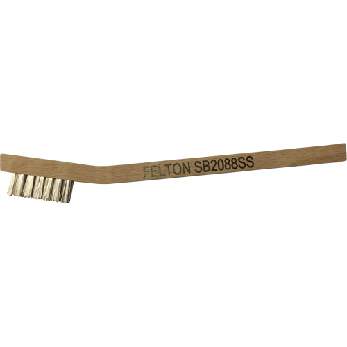 Small Cleaning Scratch Brushes, Stainless Steel, 3 x 7 Wire Rows, 7-3/4" Long TGS INDUSTRIEL