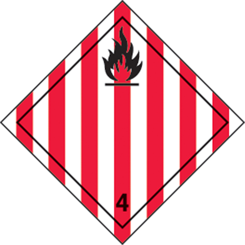 &eacute;tiquettes d'exp&eacute;dition TMD, Classe 4,1, Solides inflammables, Vinyle TGS INDUSTRIEL