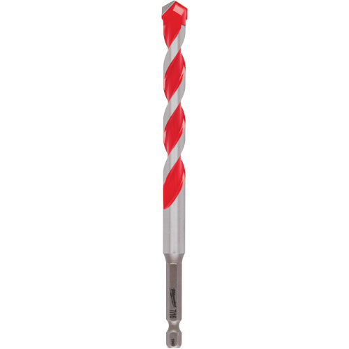 Foret &agrave; queue r&eacute;duite pour perceuse &agrave; percussion Shockwave, 7/16", Carbure, Cannelure 4" TGS INDUSTRIEL