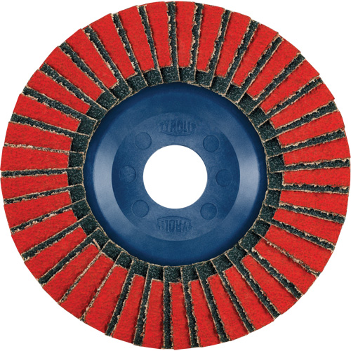 Twin Flap Disc, 4-1/2" x 7/8", Type 27, 40 Grit, Ceramic/Zirconia Alumina TGS INDUSTRIEL
