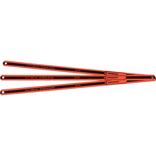 Lames de rechange pour scie &agrave; m&eacute;taux, Bim&eacute;tal, 12" lo, 24 dents par pouce TGS INDUSTRIEL