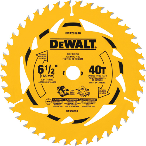 Framing Circular Saw Blade, 6-1/2", 40 Teeth, Wood Use TGS INDUSTRIEL