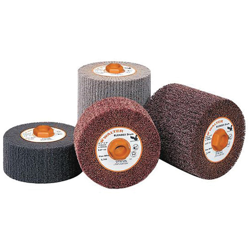 Tambour de conditionnement de surface Blendex, 4-1/2" dia. x 2" la, 5/8"-11 Arbre, Grain Cors&eacute; TGS INDUSTRIEL
