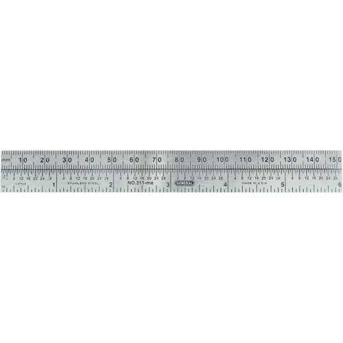 Economy Precision Flexible Ruler, 6" L, Steel TGS INDUSTRIEL