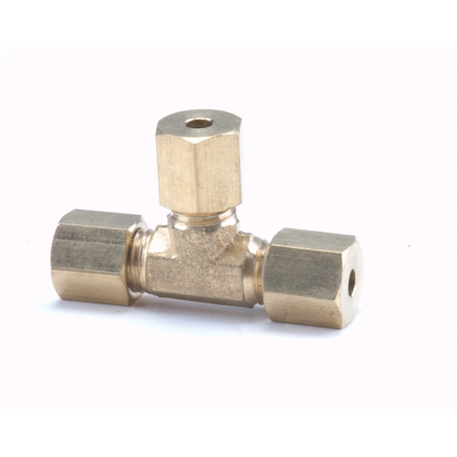 Compression Tees - Tube All Ends, 1/4" x 1/4" x 3/8" TGS INDUSTRIEL