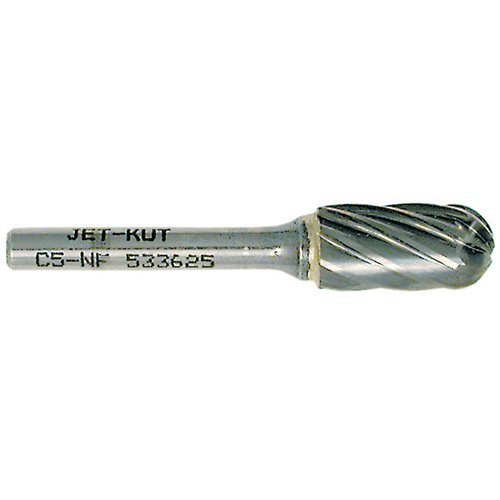 C5-NF JET-KUT&reg; Ball Nose Shape Bur for Aluminum/Non-ferrous Materials, 1/2" Dia. TGS INDUSTRIEL