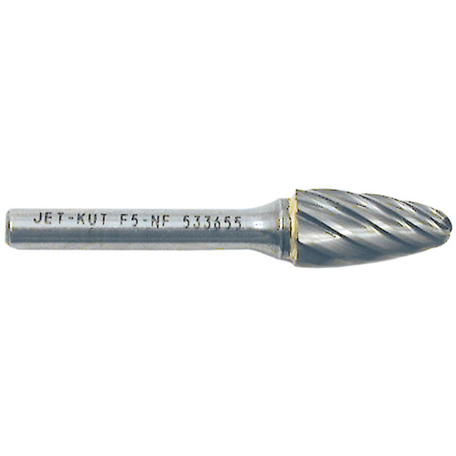 F5-NF 1/4" Round Nose Shape Bur for Aluminum/Non-Ferrous Materials, 1/2" Dia. TGS INDUSTRIEL
