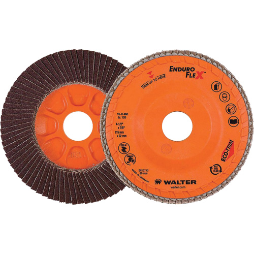 Disque &agrave; lamelles Enduro-Flex, 4-1/2" x 7/8", Type 27, Grain 120, Alumine de zirconium TGS INDUSTRIEL