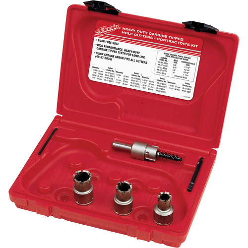 Sheet Metal Carbide Cutter Electrician's Kit, 7 Pieces TGS INDUSTRIEL