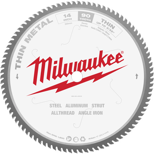 Endurance&reg; Circular Saw Blade, 14", 90 Teeth, Metal Use TGS INDUSTRIEL