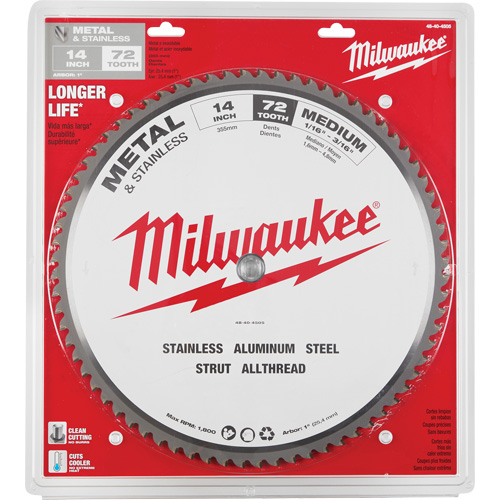 Endurance&reg; Circular Saw Blade, 14", 72 Teeth, Metal Use TGS INDUSTRIEL