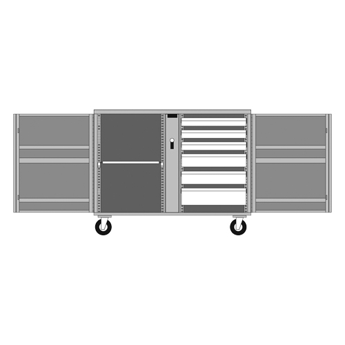 &eacute;tabli roulant, 49-7/8" la x 40-5/8" h x 26-7/8" p, Capacit&eacute; de 24,6 pi³ TGS INDUSTRIEL