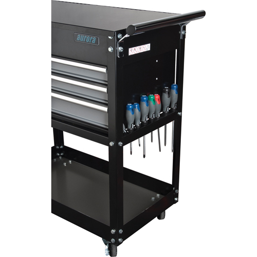 Chariot utilitaire, 4 tiroirs, 18" lo x 33" la x 39" h, Noir TGS INDUSTRIEL