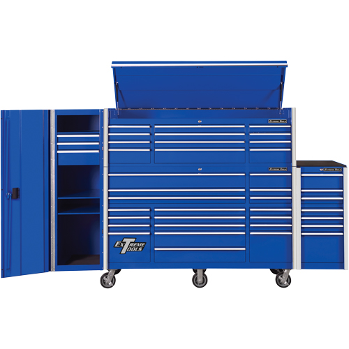 Armoire lat&eacute;rale s&eacute;rie RX, 3 tiroirs, 19" la x 25" p x 61" h, Bleu TGS INDUSTRIEL