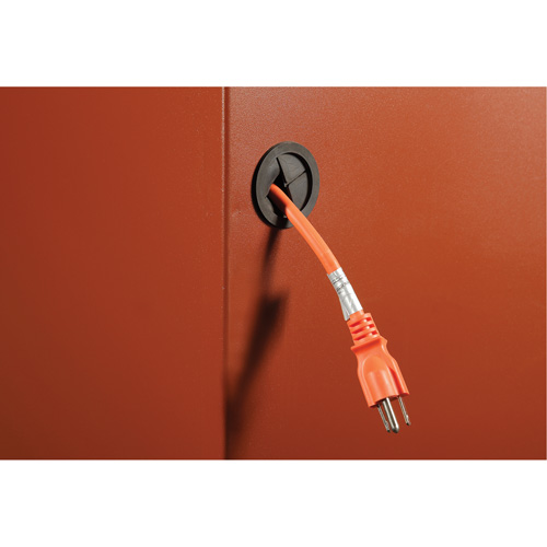 Coffre de chantier et surface de travail sur le terrain, 33" la x 63" p x 80" h, Acier, Rouge TGS INDUSTRIEL