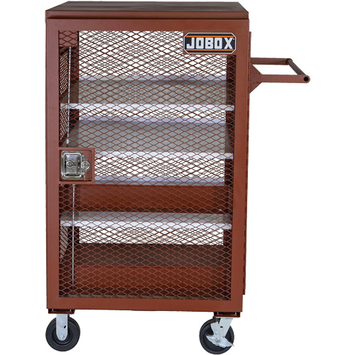 Armoire mobile en treillis, Acier, 22 pi³, Rouge TGS INDUSTRIEL
