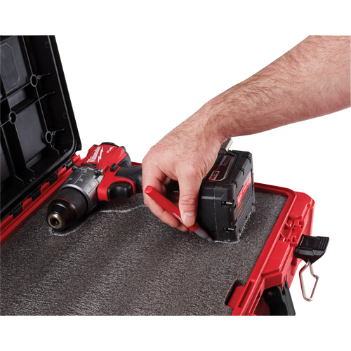 Coffre &agrave; outils avec partitions ajustables Packout, 20-7/10" x 15-1/5" x 6-1/5", Noir/Rouge TGS INDUSTRIEL